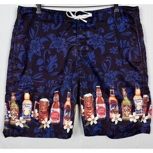 Big Dogs Beer Bottles Men's Sz. XL Board Shorts Swim Trunks Cruise